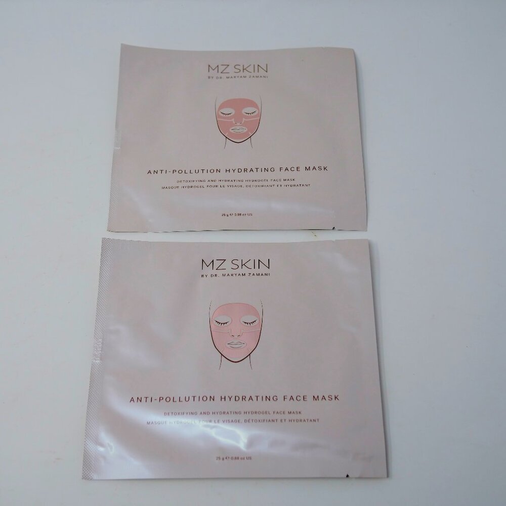 Lot of 2 ~ MZ SKIN Anti-Pollution Hydrating Hydrogel Detoxifying Face Mask